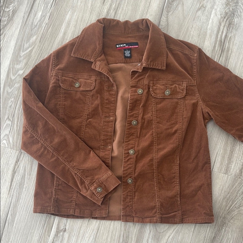 Kikit Maurice Sasson Brown Corduroy Jacket Large